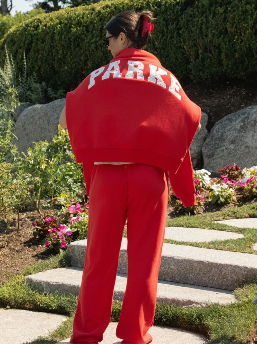 Parke Heritage Boxer Sweatpants Ruby Red - Picture 3 of 8